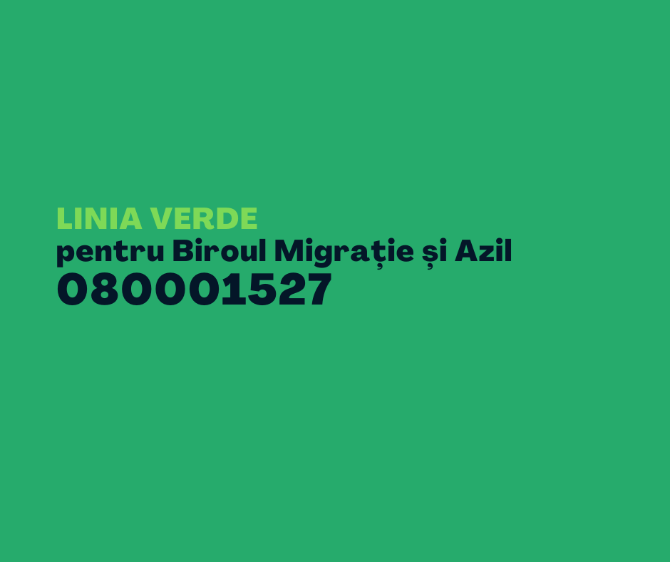 Linia Verde pentru Biroul Migratie si azil 080001527