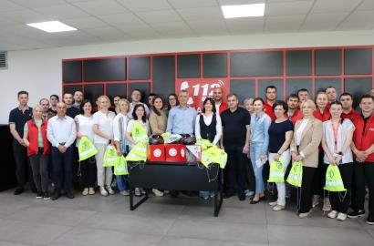 Echipa Serviciului 112 a primit o donație din partea Automobil Club Moldova