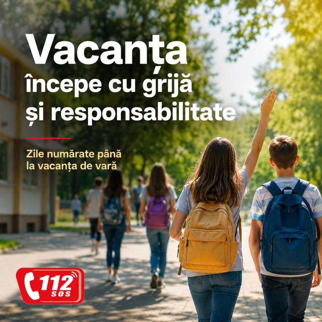 În pragul vacanței de vară, Serviciul 112 îndeamnă la responsabilitate și prudență